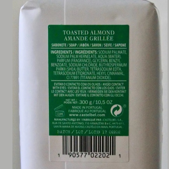 CASTELBEL PORTO TOASTED ALMOND FRAGRANCED SOAP NEW - Picture 3 of 3